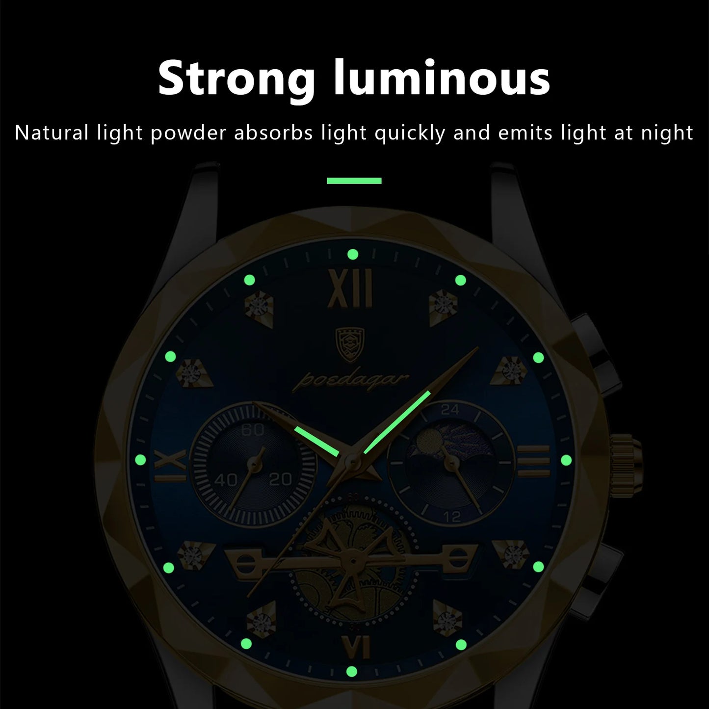 CHIRON Waterproof Luminous Chronograph Watch for Men